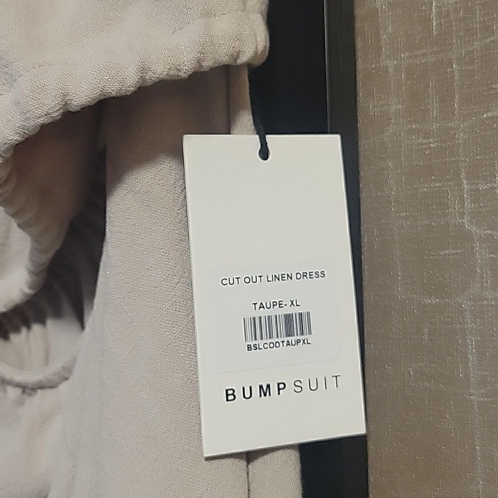 Bumpsuit Cut Out Linen Blend Dress - Picture 9 of 14